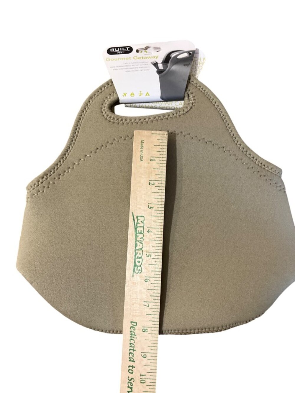 Built NY Neoprene Insulated Lunch Tote Bag Beige NEW - Picture 11 of 13